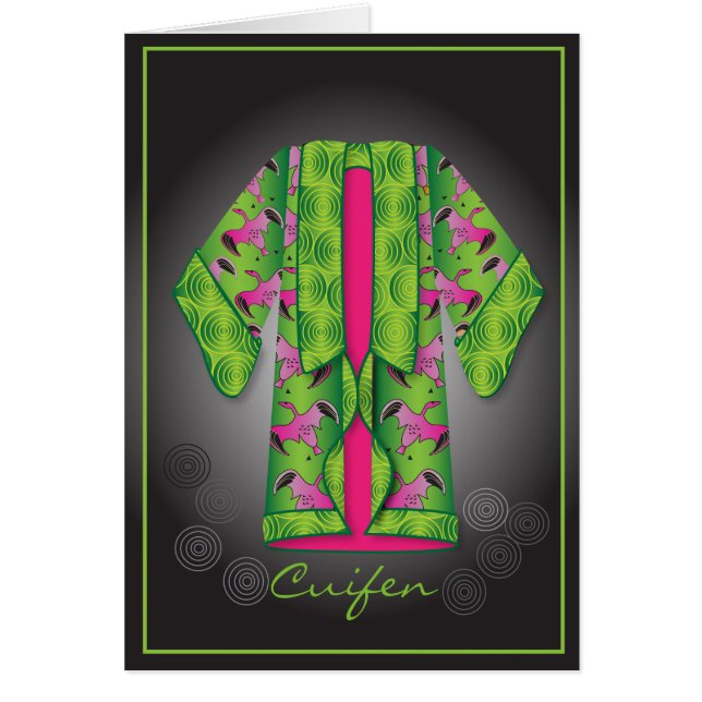 Carte Kimono verte (Devant)