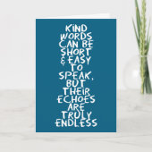 Carte Kind words (Devant)