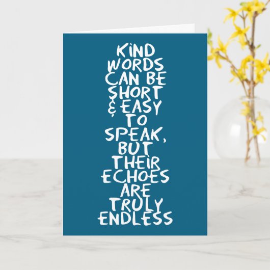 Carte Kind words (Fleur jaune)