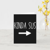 Carte Kinda Sus Arrow Jeu Mème Correspondant Halloween C (Fleur jaune)