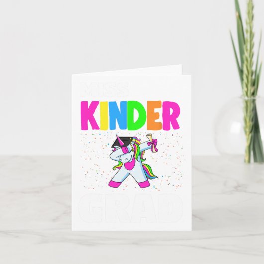 Carte Kinder Grad jardin d'enfants Diplôme Unicorn (Devant)