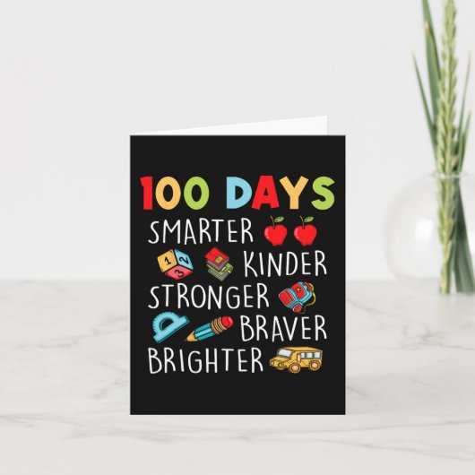 Carte Kinder Plus Smarter Plus Fort 100 Jours De Schoo (Devant)