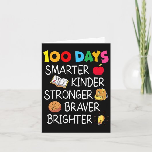 Carte Kinder Plus Smarter Plus Fort 100 Jours De Schoo (Devant)