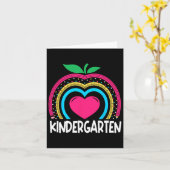 Carte Kindergarten Boho Rainbow Teacher Team Kinder Squa (Fleur jaune)