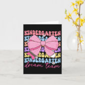 Carte Kindergarten Dream Team Teacher Bow Retour À L'Éco (Fleur jaune)