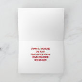 Carte Kindergarten graduate Congrats red (Intérieur)