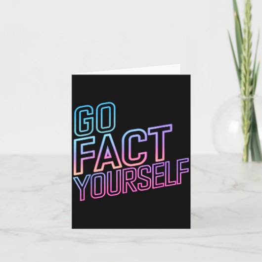 Carte Kindly Go Fact Yourself Funny Cyber Vibes Slogan S (Devant)