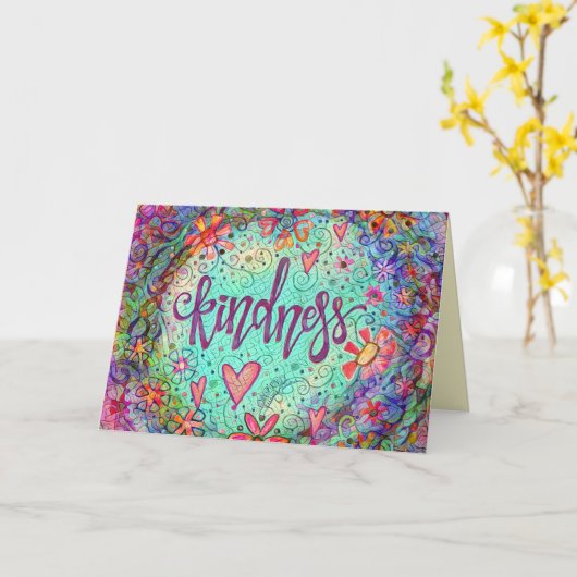 Carte Kindness Inspirationnel Plutôt Floral Whimsical (Fleur jaune)