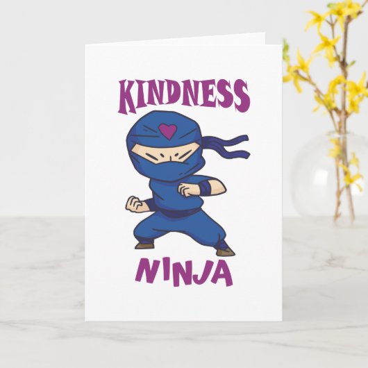 Carte Kindness Ninja (Fleur jaune)