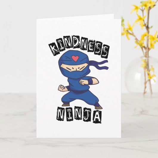 Carte Kindness Ninja (Fleur jaune)