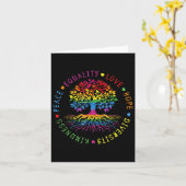 Carte Kindness Peace Equality Love Hope Diversity Human (Fleur jaune)