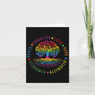 Carte Kindness Peace Equality Love Hope Diversity Human