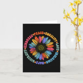 Carte Kindness Peace Equality Love Hope Diversity Human (Fleur jaune)