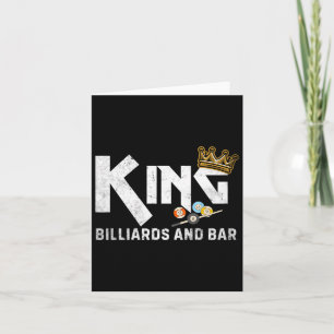 Carte King Billard Et R Joueur Vintage De Piscine Drôle