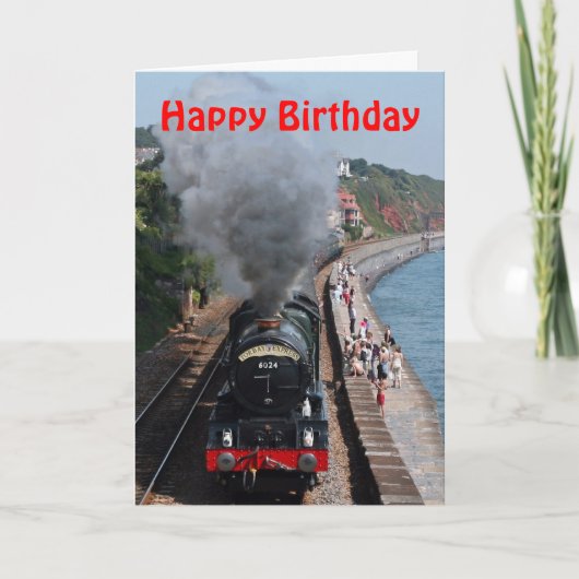 Carte King Edward Steam Engine Happy Birthday (Devant)