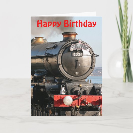 Carte King Edward Steam Engine Happy Birthday (Devant)