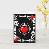 Carte King Of Hearts Card Costume Funny Halloween King O (Fleur jaune)