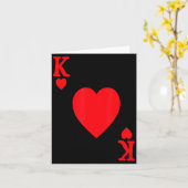 Carte King Of Hearts Valentine's Day Lover Royal Flush F (Fleur jaune)