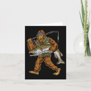Carte King Saumon Pêche Truite Chasse Bigfoot Pêcheur