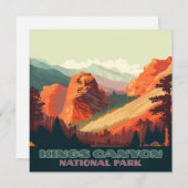 Carte Kings Canyon National Park California Mountains (Devant / Derrière)