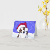 Carte KiniArt Aussie Shepherd Noël (Fleur jaune)