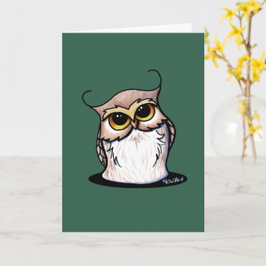 Carte KiniArt Owl (Fleur jaune)