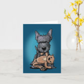 Carte KiniArt Scottie T Et Sassy Big (Fleur jaune)