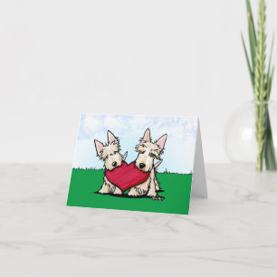 Carte KiniArt Scottish Terrier Duo