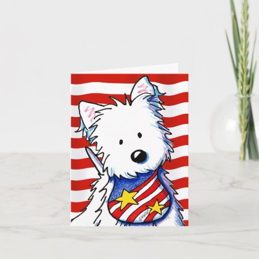 Carte KiniArt Star Spangled Westie (Devant)