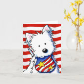 Carte KiniArt Star Spangled Westie (Fleur jaune)
