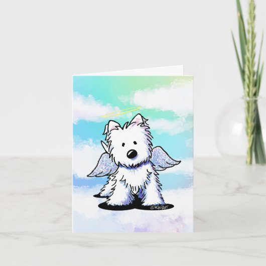 Carte KiniArt Westie Angel (Devant)