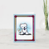 Carte KiniArt Westie Floral (Devant)