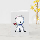 Carte KiniArt Westie Gent (Fleur jaune)
