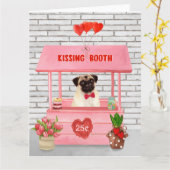 Carte Kiosque à baisers de la Saint-Valentin pour chien (Fleur jaune)