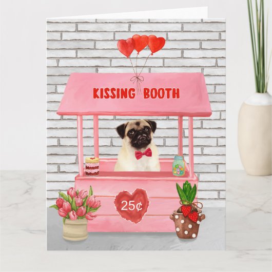 Carte Kiosque à baisers de la Saint-Valentin pour chien (Devant)
