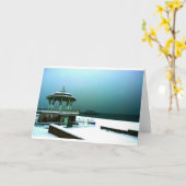 Carte Kiosque à musique soulevé en hiver, Brighton (Fleur jaune)