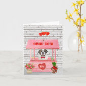 Carte Kiosque de baisers de la Saint-Valentin pour chien (Fleur jaune)