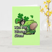 Carte Kiss Me Blarney Stone (Fleur jaune)
