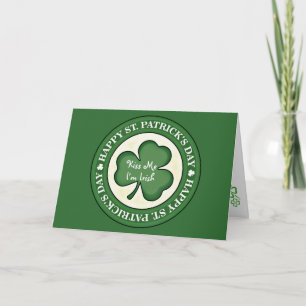 Carte Kiss Me Je suis Irish Greeting Card