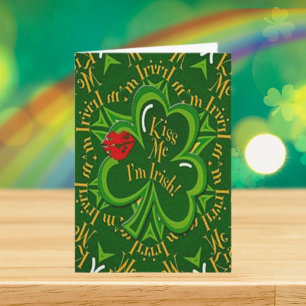 Carte Kiss Me Je suis Irlandais St. Patrick's Day