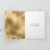 Carte Kiss Red Lips Gold Glitter XOXO (Intérieur)