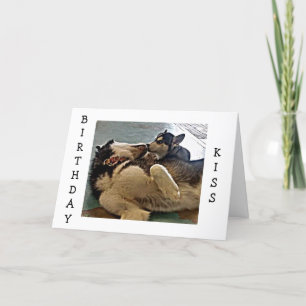 CARTE KISSES D'ANNIVERSAIRE JUMELLES = PHOTOGRAPHIE DE P