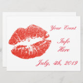 Carte Kissing Red lips (Devant / Derrière)