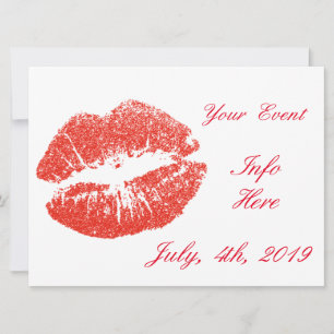 Carte Kissing Red lips
