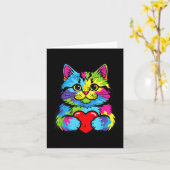 Carte Kit Chaton Saint-Valentin Femmes Filles Ki (Fleur jaune)