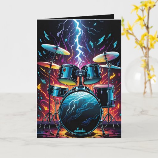 Carte Kit de batterie vide Strike A Beat (Fleur jaune)