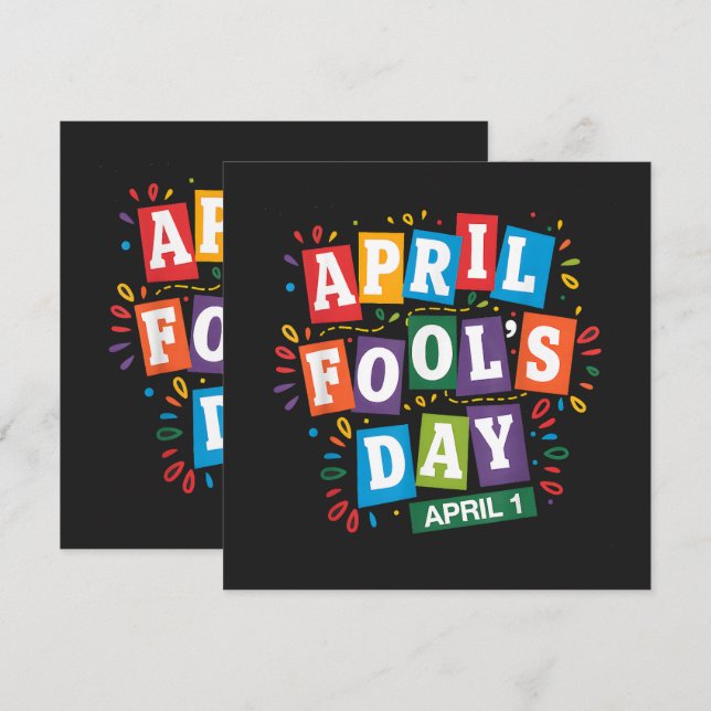 Carte Kit de blagues drôles pour le 1er avril (Devant / Derrière)