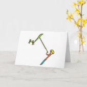 Carte Kite Flying (Fleur jaune)