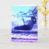 Carte Kite Surfing Greeting Card (Fleur jaune)