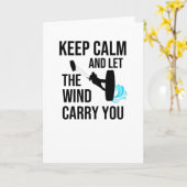 Carte Kitesurfing Kitesurfer Kiteboarder (Fleur jaune)